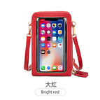 Touch screen messenger mobile phone bag female 2022 new trendy multi-functional fashion simple shoulder small bag mini mobile phone bag SJ617