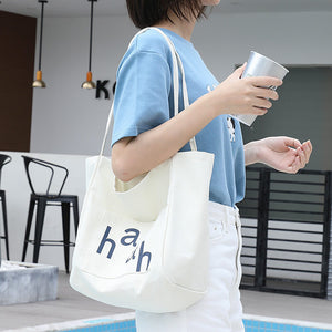 Korean leisure canvas bag simple letter printed handbag ins fashion shoulder handbag SR6666-1
