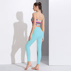 New Printed Yoga Clothes Two-Piece Set Ladies Chest Pad Soft Tight Breathable Fitness Suit sports Bra and legging TZ-220928