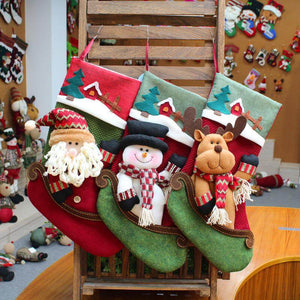 Christmas socks gift bag large Christmas socks Christmas pendant decorative socks Christmas socks gift bag 36357
