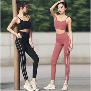 Women two pieces sports suit fashion quick drying comfortable running dancing yoga clothing Y26B0185 Y26K0183