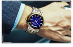 KIMSDUN steel belt fashion men's automatic watch mechanical watch waterproof business double calendar men's watch K-1967A