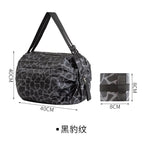 Foldable shopping bag environmental travel one shoulder beach bag portable large capacity canvas bag