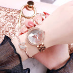 Women watch bracelet watch fashion lady students quartz swan watch set box gift zy037