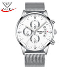 NIBOSI 2309 Men Watch Chronograph Sport Mens Watches Top Brand Luxury luminous Waterproof Full Steel Quartz Gold Clock Men