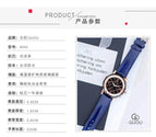GUOU 8042 New Arrival Ceramic Watch Women's Three Eye Fashion Big Dial Women's Watch Women's Quartz Watch Casual Show Alloy Belt Watch