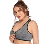 Large size Bra zipper sports bra lady running yoga bra without rims sports women bra vest 7652
