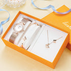 Women fashion watch diamond model metal elegant small lady watch female bracelet set 017