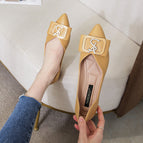 Women's shoes new flat shoes spring and autumn 2022 pointed single shoes office lady street shoes 222-2