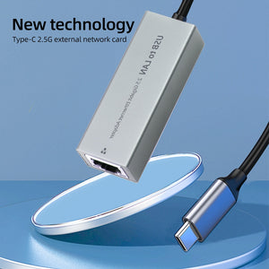 2500Mbps Type C 2.5G External Wired Network Card USB 3.0 To RJ45 Converter Ethernet Lan Adapter Hub For MacBook Laptop PC