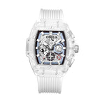 New Fashion Trend Personality ONOLA 6811 Design Transparent Shell Square Luminous Young Student Watches Men's Watch Free original gift box