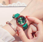 GUOU 8043 NEW Women's Watches Luxury Watches For Women Bracelet Ladies Watch Women Leather Clock