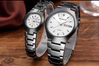 WLISTH Couple Watches Fashion Casual Quartz Watch for Lover Men Women Wristwatch Tungsten Steel Diamonds Luminous Lover's Gift Q356