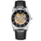 Mechanical Watch Skeleton Retro Men's Mechanical Watch Men's Watch Belt Watch Waterproof Watch 1003