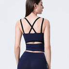 Yoga Vest 2022 new sling exercise fitness clothing fashion sweat-absorbent quick-drying women chest pad top 8067