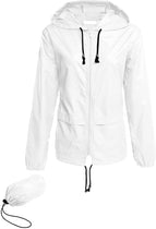 Avoogue Raincoat Women Lightweight Waterproof Rain Jackets Packable Outdoor Hooded Windbreaker