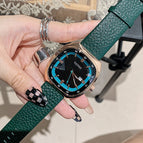 TICTOC Korean version of the trendy fashion ladies watch female ins large dial square leather strap calendar female watch 0556