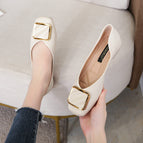 Flat sole shoes 2022 new spring and summer scoop shoes women fashion office lady student's soft shoes 555-10
