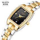 WLISTH Watch Fashion Couple Watch Square Steel Band Watch Men's Luminous Quartz Watch Women's Watch S966