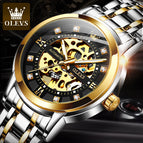 OLEVS Men's Watch Automatic Mechanical Watch Hollow design Watch Men's Watch 9901 steel