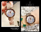 Dimini new peacock watch women's niche casual steel belt rhinestone fashion net red ladies watch 88288