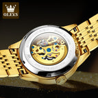 OLEVS men's Watch Automatic Mechanical fashion Watch Skeleton business Men's casual  Watch 9920TS