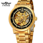 New Winner men watch European American Style Fashion Casual Hollow Automatic Mechanical men casual Watch SLZg78