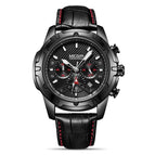 Megir Men's Watch Waterproof Multifunctional Timing Luminous Leather Sports Quartz Watch 2102