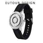 EUTOUR Tidy black technology cool concept rimless design watch magnetic ball men's women's personalized creative watch male with box