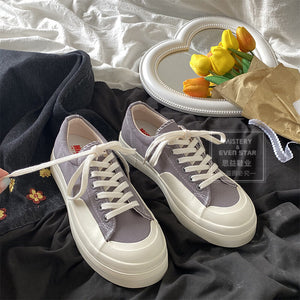 Increased canvas shoes women's 2021 new Japanese and korean ins tide student board shoes big-toed shoes 501