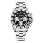 PINTIME new style men's casual watch fashion steel watch men's and women's waterproof quartz men's watch