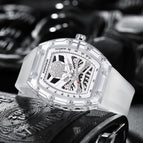KIMSDUN New Transparent Richard Skull Hollow Automatic Mechanical Watch Men's Watch Fashion Miller K-2016A