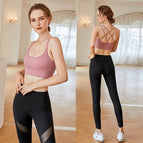Women Yoga clothing thin slim bra lifting pants gym running dancing quick-drying yoga suits fashion two piece set 926+K603