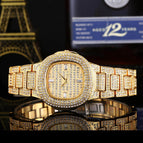 MISSFOX Trendy Fashion Diamond British Watch Full Diamond Waterproof High-end Ladies Watch V292