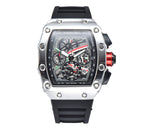 New men's Square Watch Elements Business Men's Six-Pin Running Seconds Multi-Function Calendar Watch 8087H
