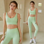 Yoga suits women's running vest type cross beauty back breasts fitness sports yoga bra sports set 710+807