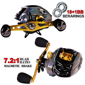 PROBEROS new metal water drop wheel 18+1 axis fishing reel micro object wheel sea fishing wheel fishing wheel