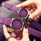 GUOU 8160 trend fashion couple silicone sports watch simple quartz dial to table sex silicone tape watch men and women gifts