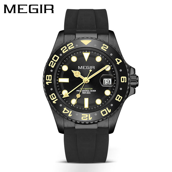 Megir Men's Watch Stainless Steel fashion Watch New Calendar men's casual quartz Watch 8403