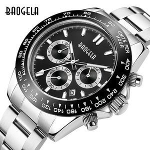 2022 New BAOGELA Men's Watch Multifunctional Steel Calendar Luminous Waterproof Quartz Watch 2210