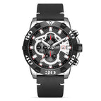 Megir Men's Watch Timing Luminous Leather Large Dial Watch Sports Quartz Watch 2136G