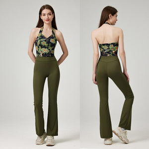 Romantic New Yoga Gym Beauty Back Running Fashion Quick-Drying Sports Yoga Suit Women's Slimming HN128+YC024