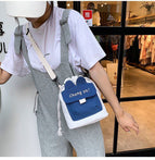 Canvas Bag Women's Bag 2022 New Ins Messenger Bag Lovely 2022 Student Literature and Art One Shoulder Mobile Phone Bag