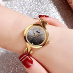 GEDI 3015 Fashion Casual Watch Hot Sale WomenElegant Luxury Stainless Steel Waterproof Ladies Analog Quartz Wristwatch
