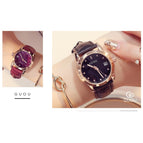 [Larger Stock] GUOU 8076 Women's watch Fashion Simple Luminous Calendar Quartz watch lady watches