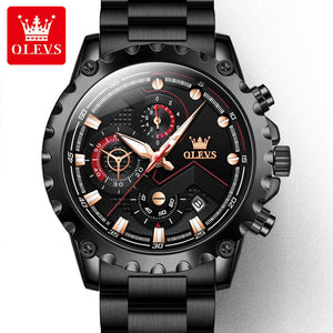 OLEVS men's watch fashion multi-functional calendar luminous men's quartz watch 2873DP