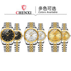 CHENXI Men and Women Watch Quartz Watch 004A Fashion waterproof casual watch CX004A inter gold
