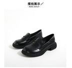 2022 new thick-soled small leather shoes spring and autumn thick with British style loafer shoes women X3