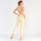 Women one piece yoga jumpsuit quick drying ballet dancing fitness yoga chest pad sports set Y26T7525