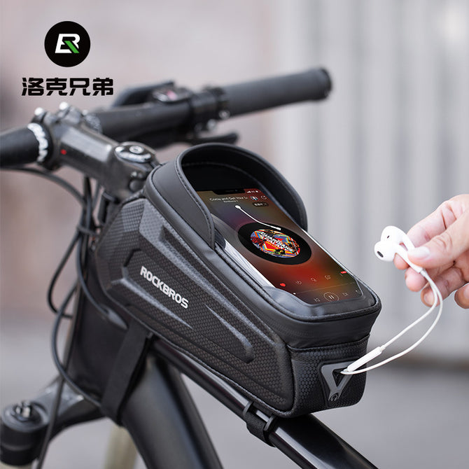 ROCKBROS hard shell bicycle bag top tube front beam bag mobile phone bag mountain road bike riding accessories B68